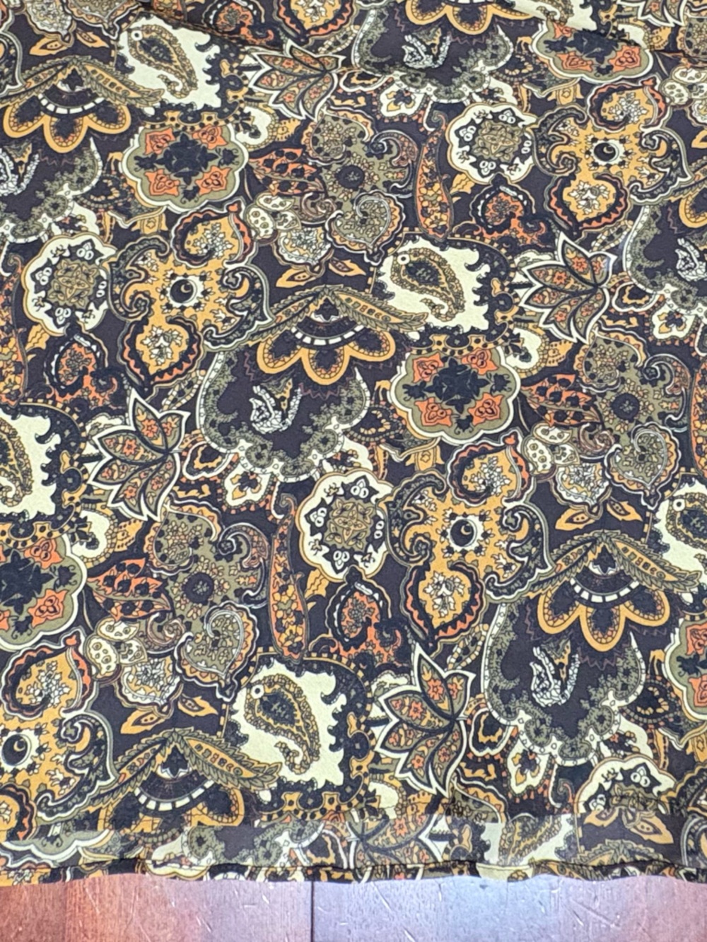 Studio I Floral Paisley chiffon Sleeveless Maxi Dress Green Brown Lined Size 22W - Picture 8 of 11